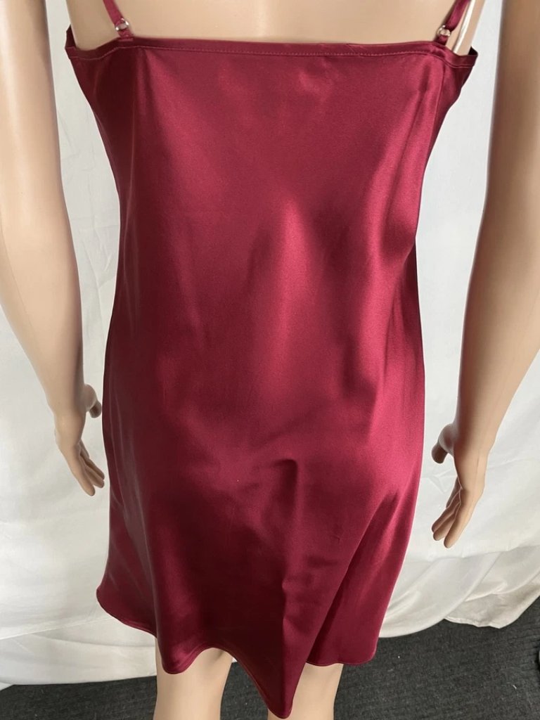 Lilysilk Womens Feminine Silk Chemise Camisole Nightgown Size S Claret Red — image 4 of 8